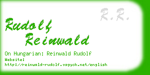 rudolf reinwald business card